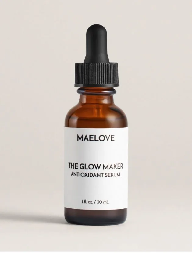 Recommended alt text:
Maelove Glow Maker vitamin C serum bottle