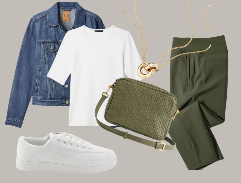 Sporty Sneakers and Denim Jacket Sporty Sneakers and Denim Jacket