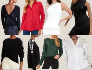 Holiday Tops to Wear with Basic Black Pants