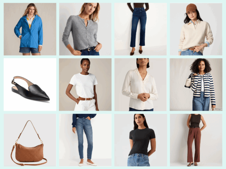 September 2025 best sellers from The Well Dressed Life featuring fall fashion staples for women over 40 including sweaters, jeans, tops, shoes, and bags