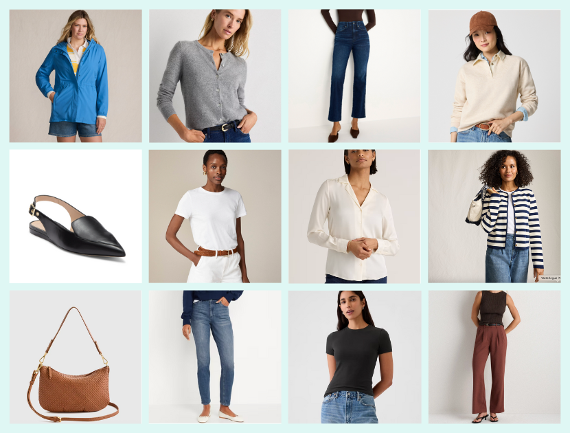 September 2025 best sellers from The Well Dressed Life featuring fall fashion staples for women over 40 including sweaters, jeans, tops, shoes, and bags