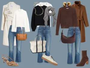 How to Wear Flare Ankle Jeans in the Winter