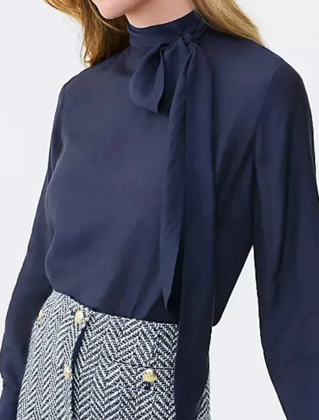 Ann Taylor bow blouse styled for classic work outfits