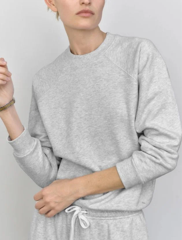 Grey AYR Easy Sweatshirt made from French loopback terry, an elevated casual layer for women over 40