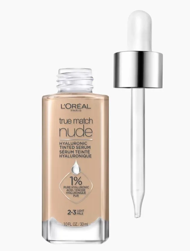 L&rsquo;Or&eacute;al True Match Nude Hyaluronic Tinted Serum bottle with dropper