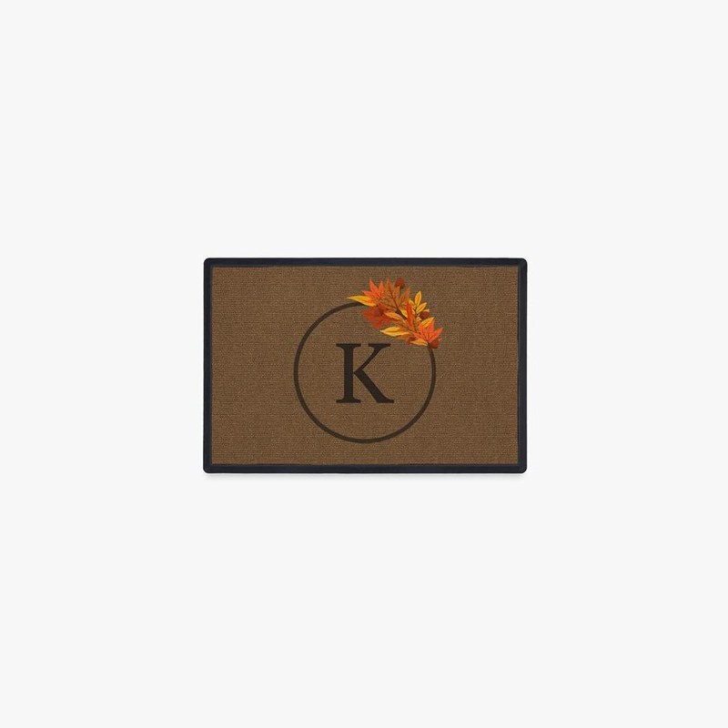Harvest Leaves Monogram Doormat from Ruggable